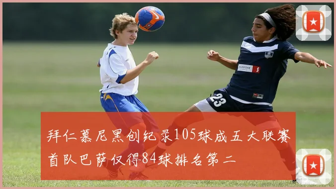拜仁慕尼黑创纪录105球成五大联赛首队巴萨仅得84球排名第二